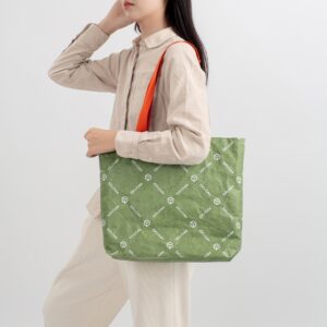 Elf's Cube Green tote bag,Medium Shopping Bag